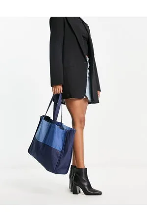 Daisy Street Borsa shopping in denim con motivo patchwork