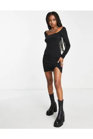 Daisy Street Vestito corto in jersey attillato con scollo squadrato