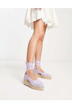 Free People Destino - Espadrilles flatform lilla