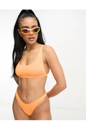 Speedo Donna Bikini - Top bikini color pesca con scollo rotondo e spalline multiple