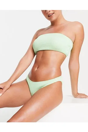 Cotton On Cotton On - Slip bikini brasiliana raccolto sul retro, colore menta in coordinato