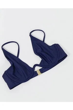 South Beach Top bikini con ferretto navy