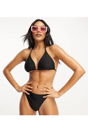 Ivory Rose Taglie Comode - Slip bikini mix & match neri con fascette avvolgenti