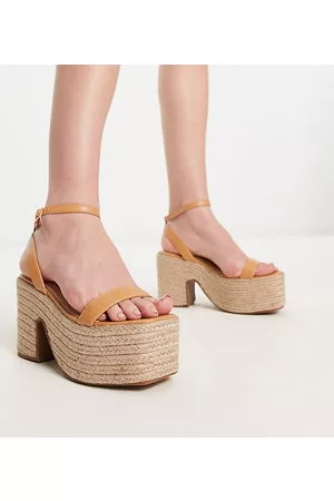 Raid Esclusiva - Remington - Espadrilles color cammello a pianta larga con plateau