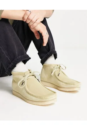 Clarks Wallabee - Scarponcini in camoscio color acero