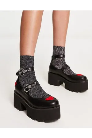 Lamoda Rosey - Scarpe dolly con plateau e suola spessa nero