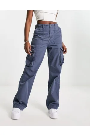 Bershka Pantaloni cargo dritti grafite