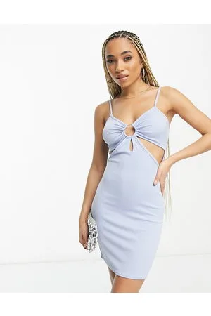 NaaNaa Vestito midi con cut-out e dettaglio ad anello