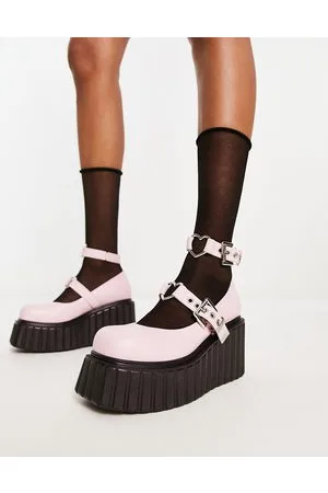 Lamoda Persuasive - Scarpe creepers con plateau con fibbia a forma di cuore