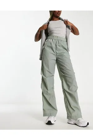 Monki Pantaloni dritti kaki stile paracadutista