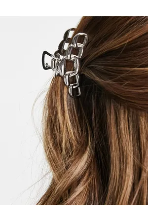 DesignB London Donna Accessori per capelli - Fermaglio per capelli argentato con design stile catenina