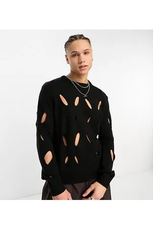 COLLUSION Maglione girocollo nero con cut-out