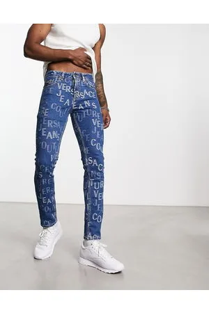 VERSACE Jeans con stampa ripetuta