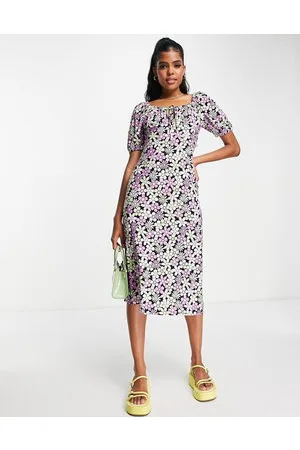 QED London Vestito midi a fiori anni 