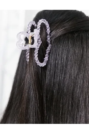 DesignB London Donna Accessori per capelli - Pinza per capelli lilla a forma di cuore