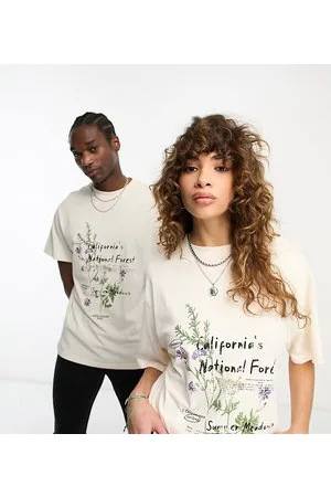 Reclaimed California - T-shirt unisex tonalità neutra