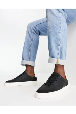 ASOS Sneakers nere con pannelli in camoscio sintetico