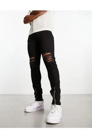 ASOS Jeans skinny neri con strappi