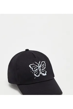 COLLUSION Cappelli con visiera - Unisex - Cappellino con farfalla candeggiata