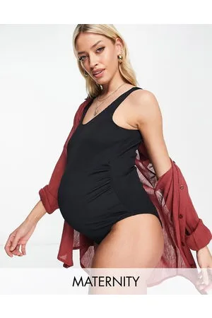 River Island Costume da bagno testurizzato con scollo ampio sul retro