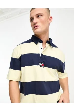 Tommy Hilfiger Pollo gialla a righe colorblock in verticale