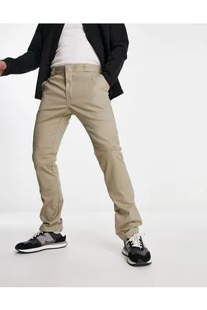 Dickies Chino skinny slim kaki con ginocchia doppiate