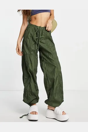 Motel Pantaloni ampi stile paracadutista kaki