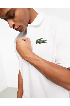 Lacoste Polo ampia bianca con logo grande