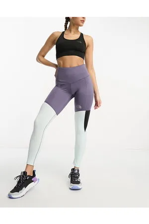 The North Face Running - Leggings a vita alta con cuciture modellanti e blu