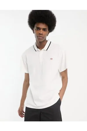 Dickies Tallasee - Polo a maniche corte bianche con bordi a contrasto