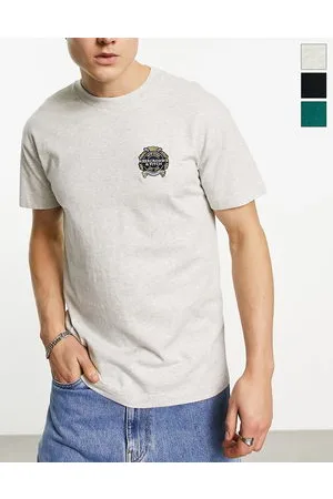 Abercrombie & Fitch Confezione da 3 T-shirt nera/verde/grigia con stemma del logo