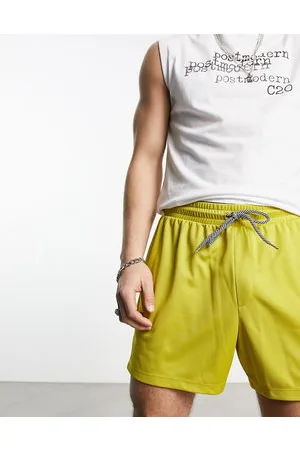 ASOS Pantaloncini comodi senape in rete sportiva