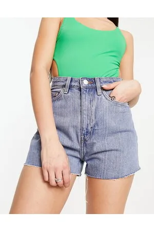 Weekday Rowe - Mom shorts a vita alta in denim