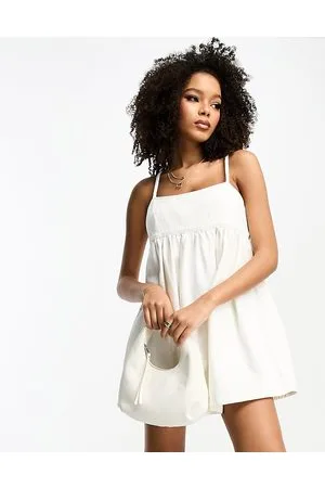 ASOS Vestito corto con spalline sottili in denim
