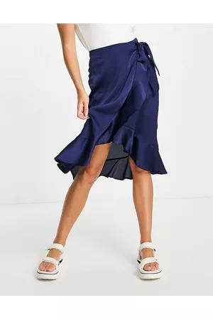 Ax Paris Donna Gonne midi - Gonna avvolgente con volant