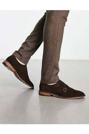 ASOS Scarpe con fibbie in camoscio marrone con suola naturale