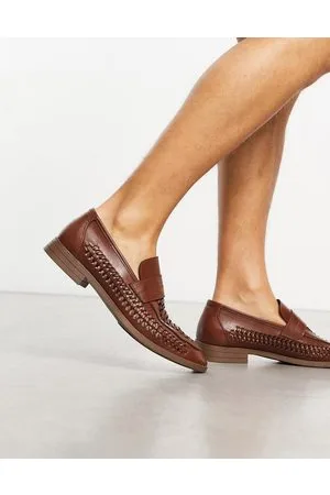 New Look Mocassini intrecciati marrone scuro