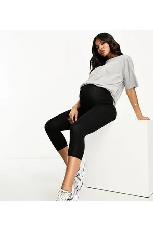 ASOS ASOS DESIGN Maternity - Leggings capri con fascia sopra il pancione, colore