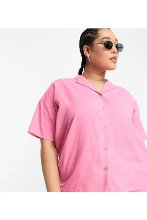 Daisy Street Camicia comoda squadrata in lino in coordinato