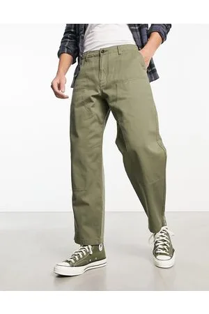 Farah Anderson - Pantaloni multitasche in twill vintage vestibilità ampia