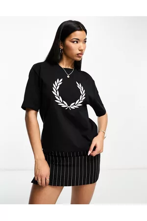 Fred Perry Donna T-shirt - Laurel Wreath - T-shirt nera