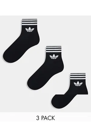 adidas Adicolor Trefoil - Confezione da 3 paia di calzini alla caviglia neri