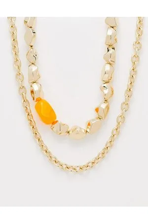 River Island Collana multifilo e con perle