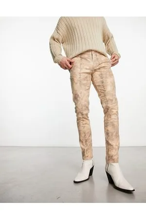 ASOS Pantaloni skinny a vita bassa con stampa pitonata