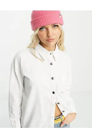 Cotton On Cotton On - Camicia boyfriend in denim bianca