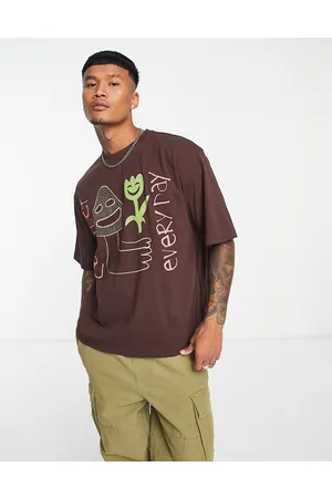 Damson Madder T-shirt con scritta "Connect everyday"