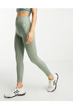 adidas Adidas - Training - Leggings senza cuciture verdi