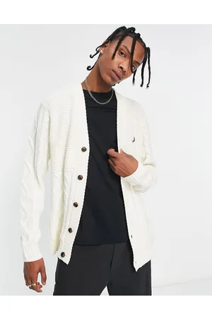 Fred Perry Cardigan in maglia a trecce