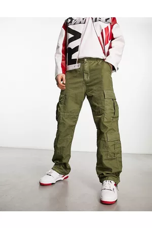 Guess Pantaloni cargo in nylon slavato