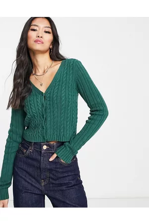 Hollister Cardigan corto slim a trecce